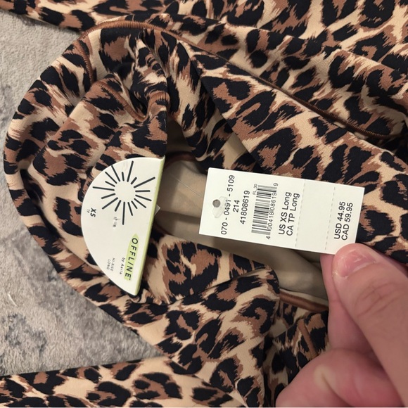 NWT Aerie Real Me 7/8 Legging Hi-Rise cheetah XS long - Picture 2 of 6